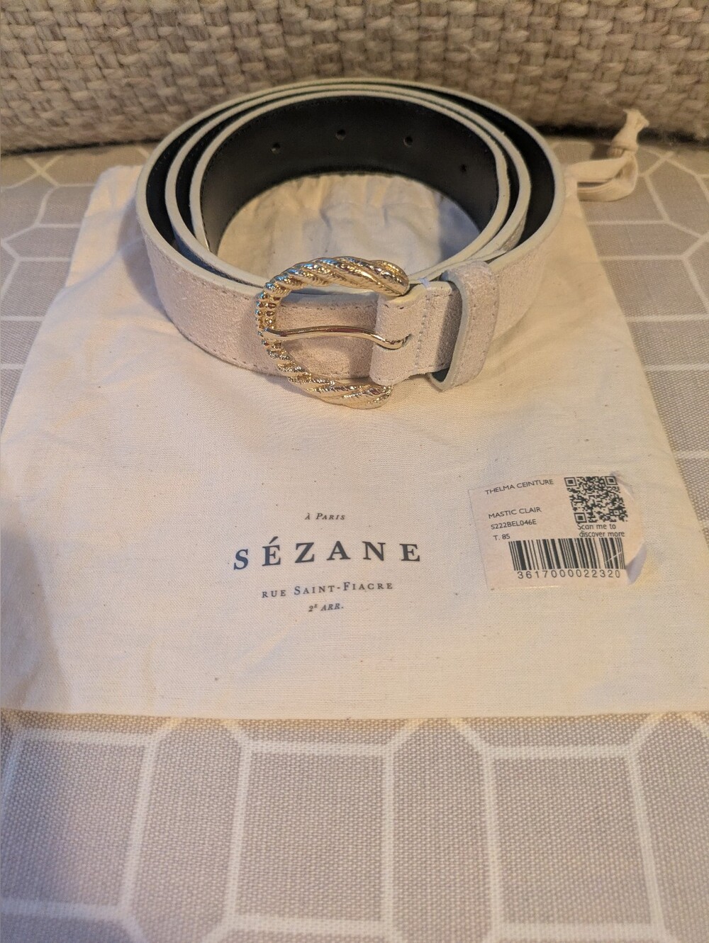 Sézane Thelma Belt In Mastic Claire T85